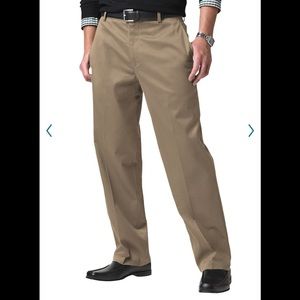 Mens Docker Khaki D3 Pants - Flat Front, no pleat - Medium Grey - Size 32W x 34L